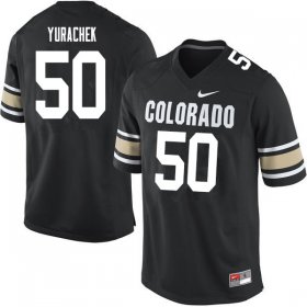 Jake Yurachek #50 Colorado Buffaloes College Alumni Football Jersey - Home Black Men 66303097