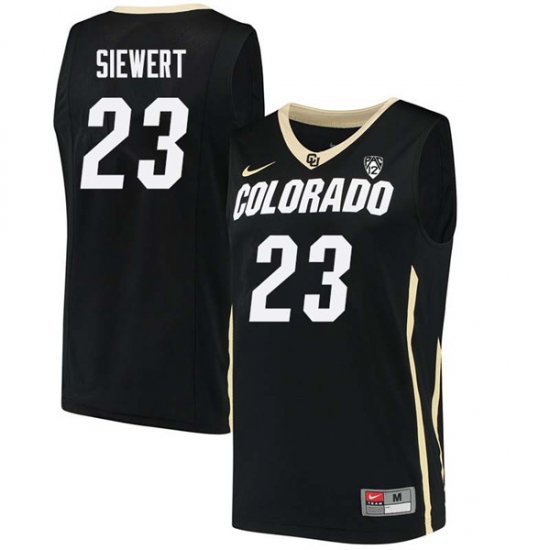 Lucas Siewert #23 Colorado Buffaloes College Alumni Basketball Jersey - Black Men 10400428