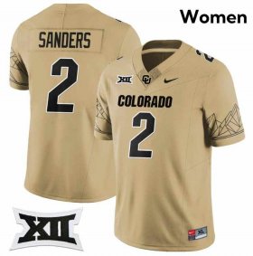 Shedeur Sanders #2 Colorado Buffaloes 2024 NCAA Official Football Jersey - Gold Women 74473856