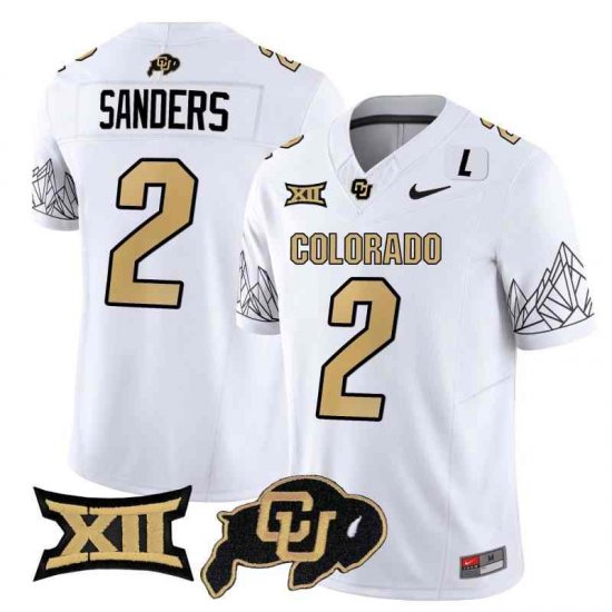 Shedeur Sanders #2 Colorado Buffaloes 2024 College Alumni Football Jersey - White Men 88037482