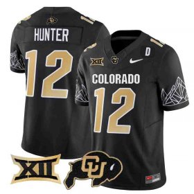 Travis Hunter #12 Colorado Buffaloes 2024 High School Embroidery Football Jersey - Black Men 47536609