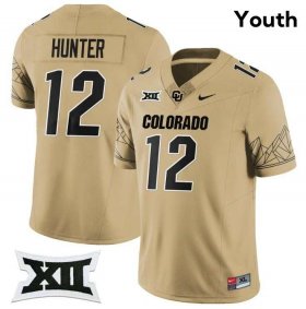 Travis Hunter #12 Colorado Buffaloes 2024 NCAA Official Football Jersey - Gold Youth 74549128