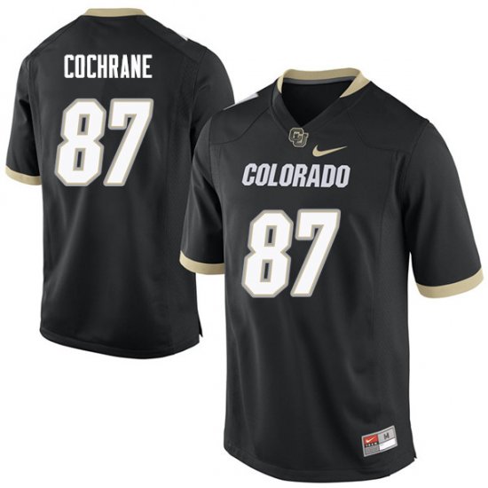 Xavier Cochrane #87 Colorado Buffaloes University Stitched Football Jersey - Black Men 66376327