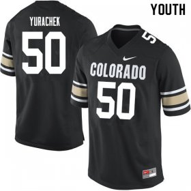 Jake Yurachek #50 Colorado Buffaloes High School Embroidery Football Jersey - Home Black Youth 88622032