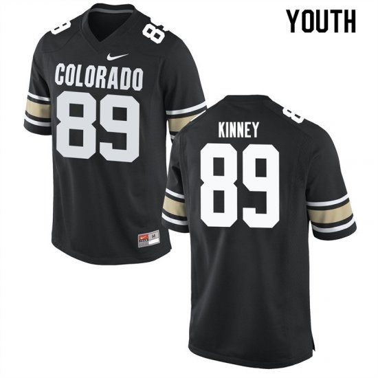 Alex Kinney #89 Colorado Buffaloes High School Embroidery Football Jersey - Home Black Youth 60428381