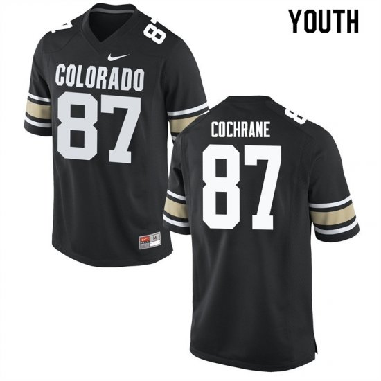 Xavier Cochrane #87 Colorado Buffaloes College Alumni Football Jersey - Home Black Youth 51397947